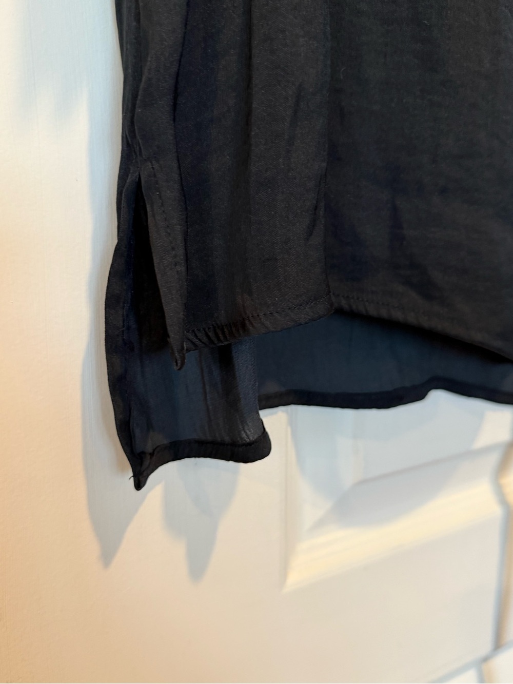 Vera Wang charcoal satin tunic - Picture 7 of 10